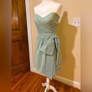 Judith March green seersucker dress with bow